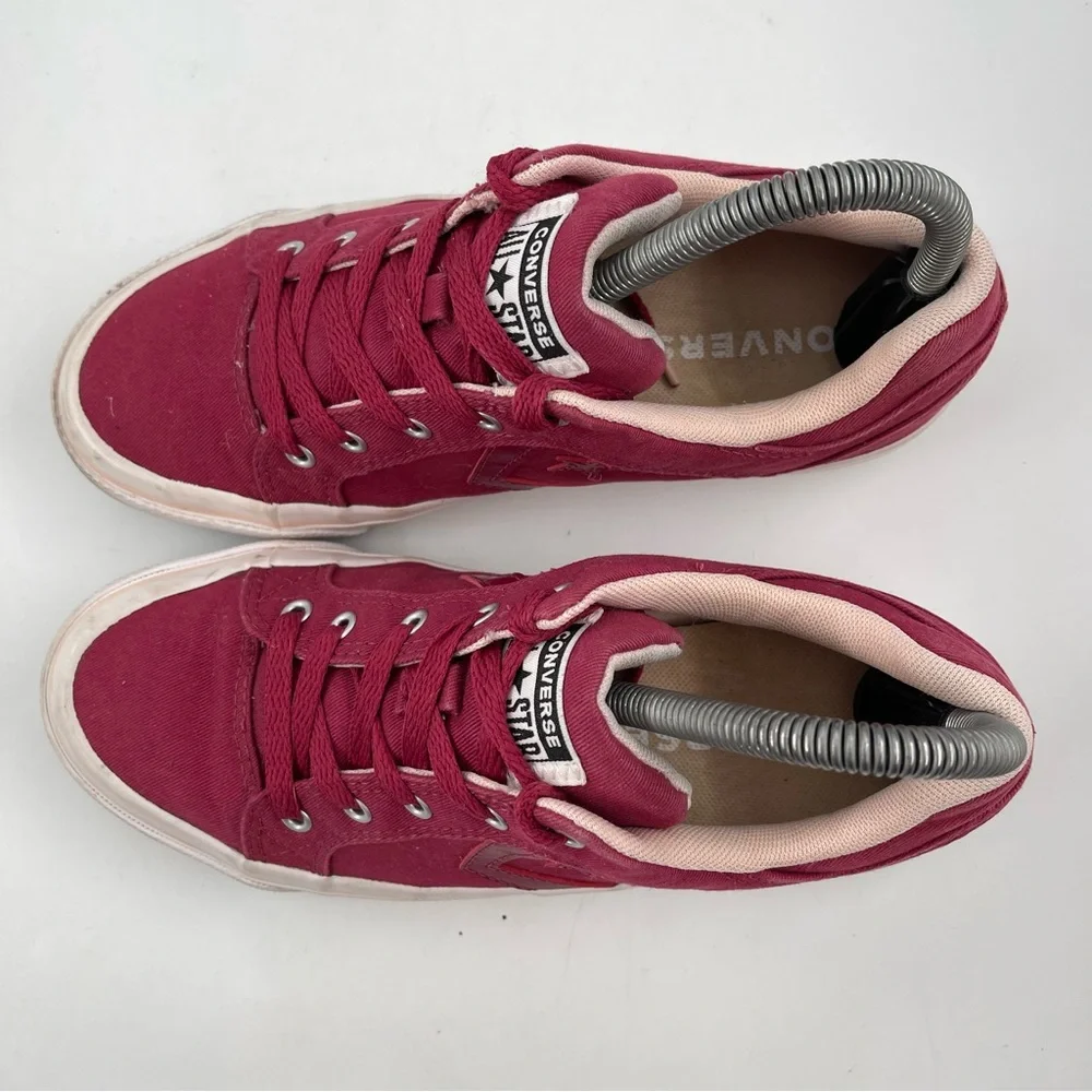 Converse Women’s El Distrito OX - SZ 7 - Red Athletic Canvas Shoe Sneaker
